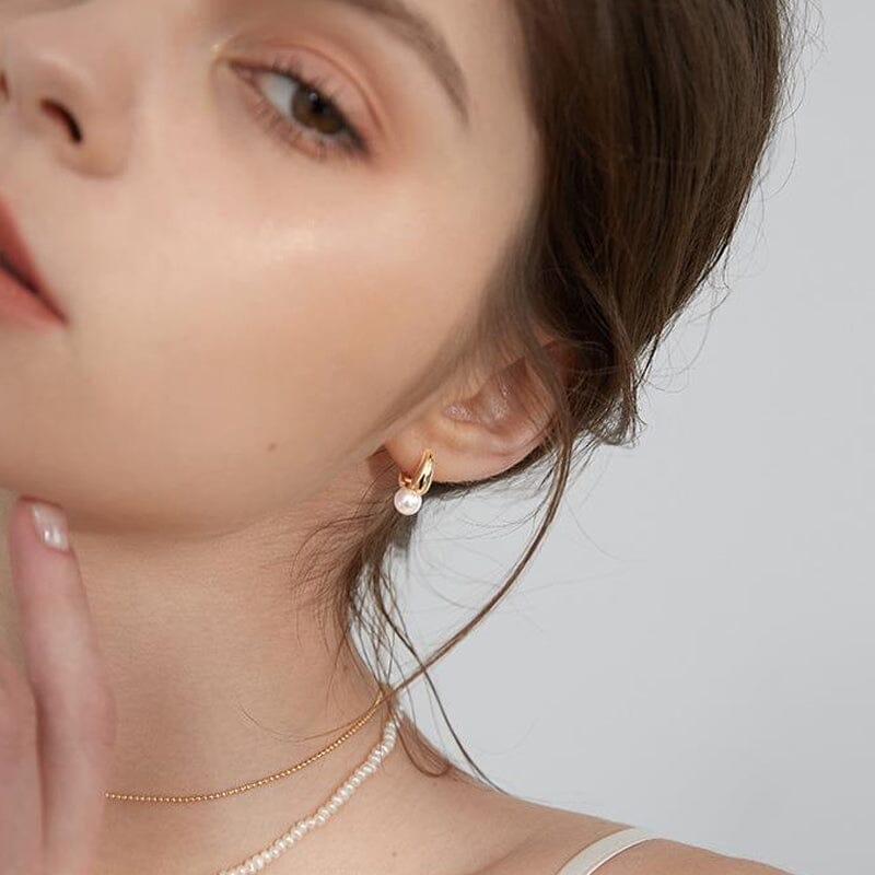 Boucles d'oreilles perle vintage
