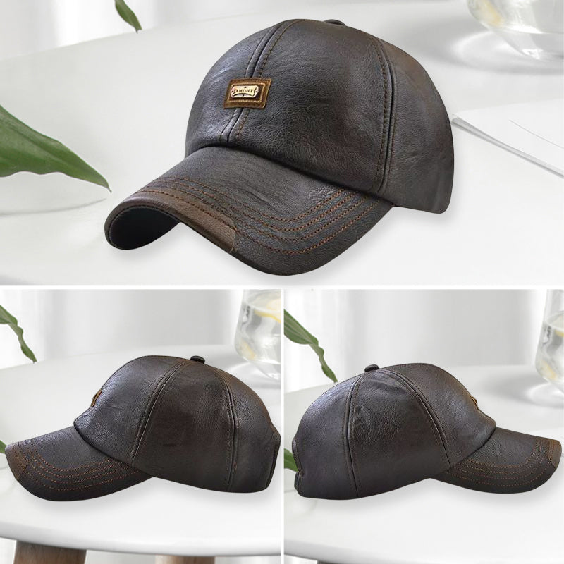 Nouvelle Casquette en Cuir Tendance