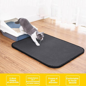 Tapis de Litière Antidérapant pour Chats