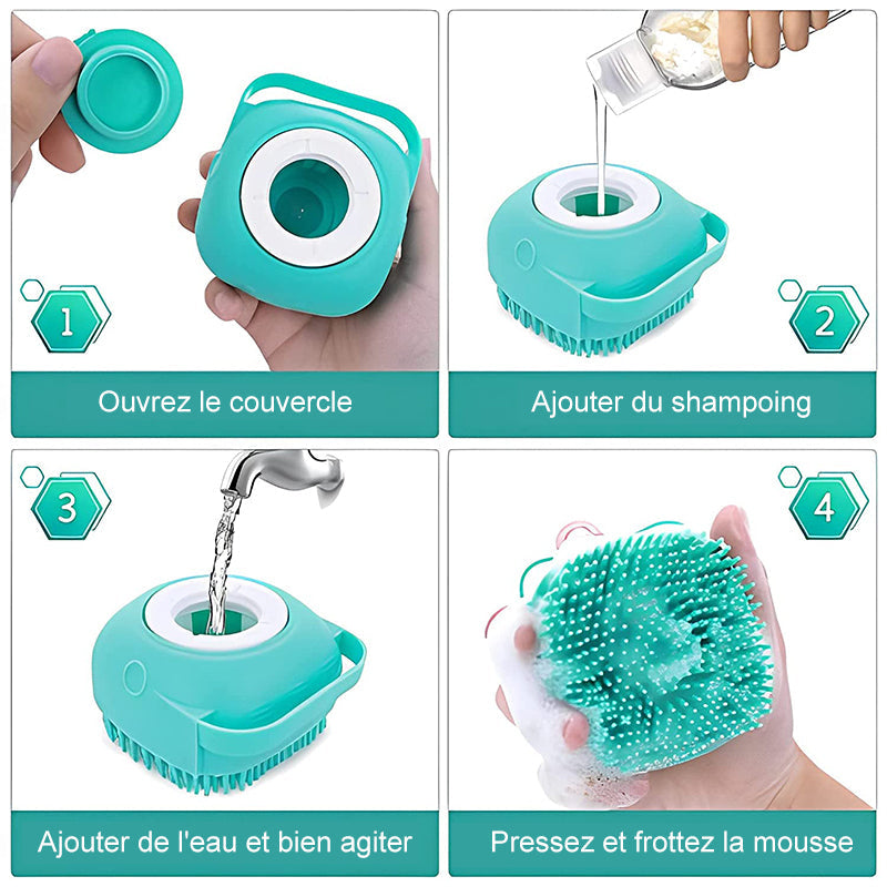 Brosse de Massage Pour Bain Pour Animaux de Compagnie