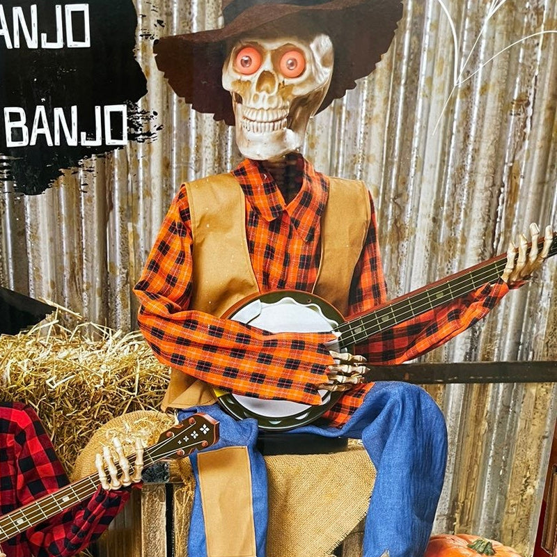 Squelettes de banjo de duel animés drôles