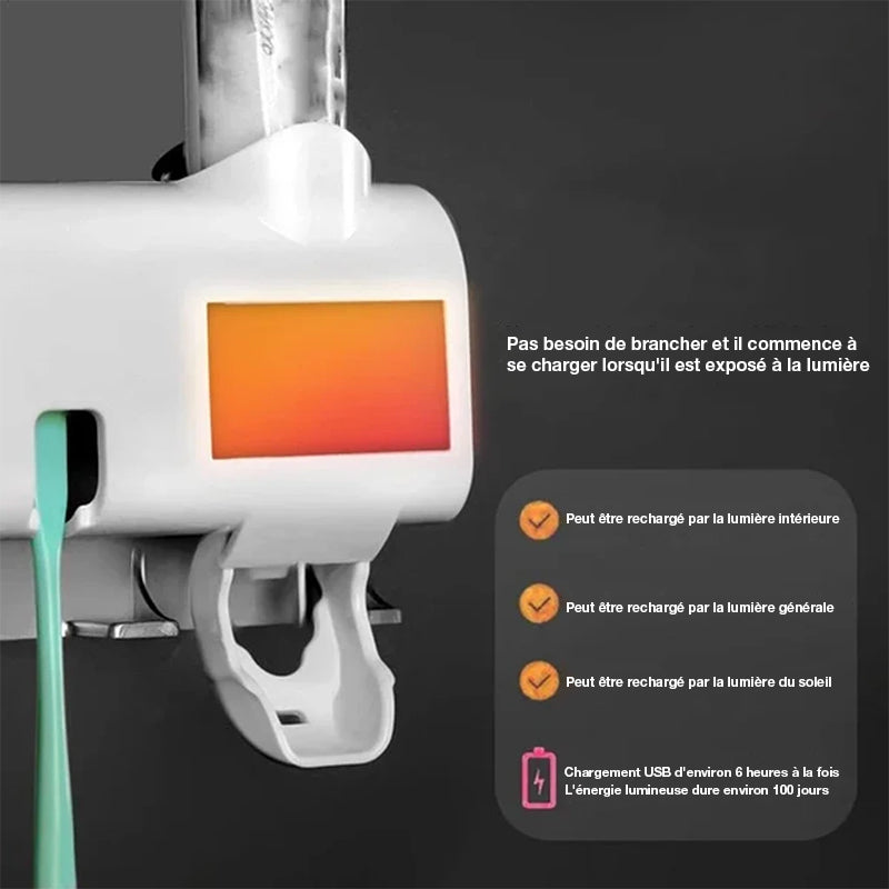 Support de brosse à dents intelligent avec stérilisation UV