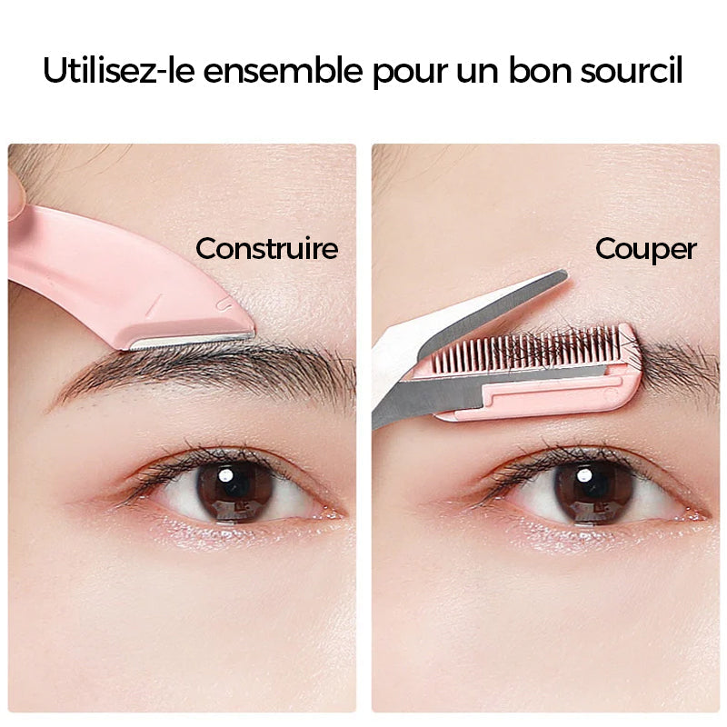 Ensemble de coupe-sourcils🌙Ciseaux à Sourcils Avec Peigne✂️