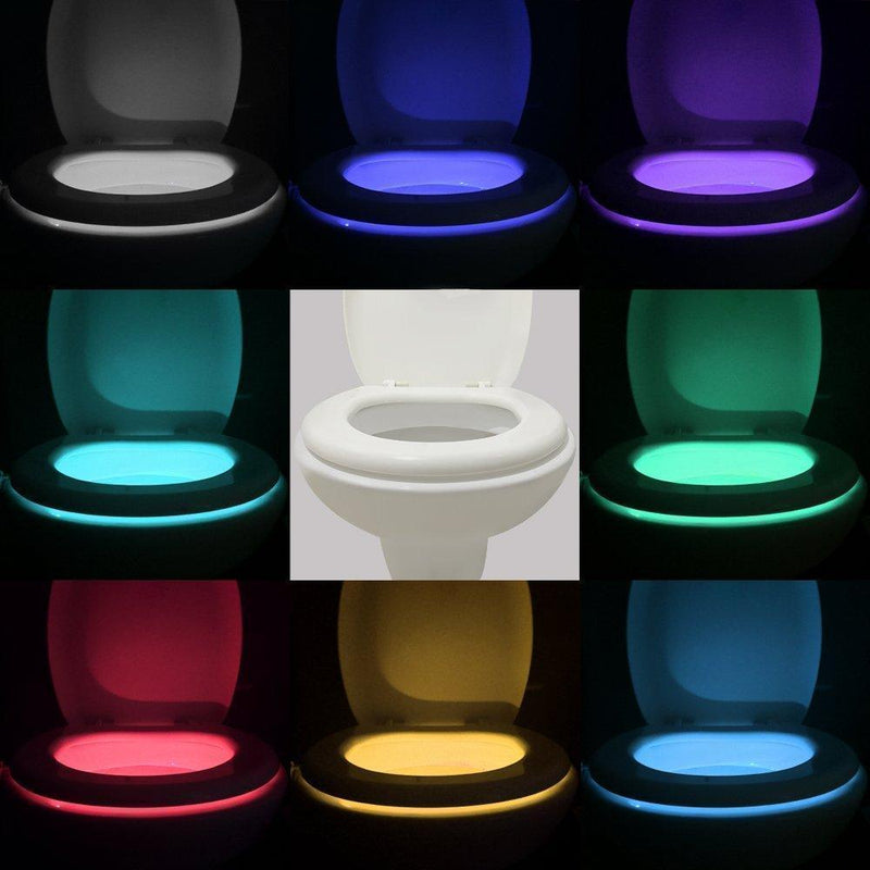 Lampe Toilette Veilleuse LED Éclairage pour WC 16 Couleurs - ciaovie
