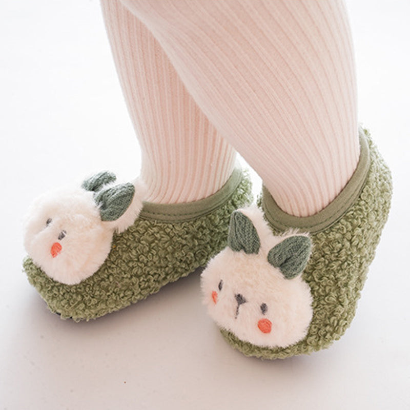 Chaussures chaussettes mignonnes en fourrure pour bébé