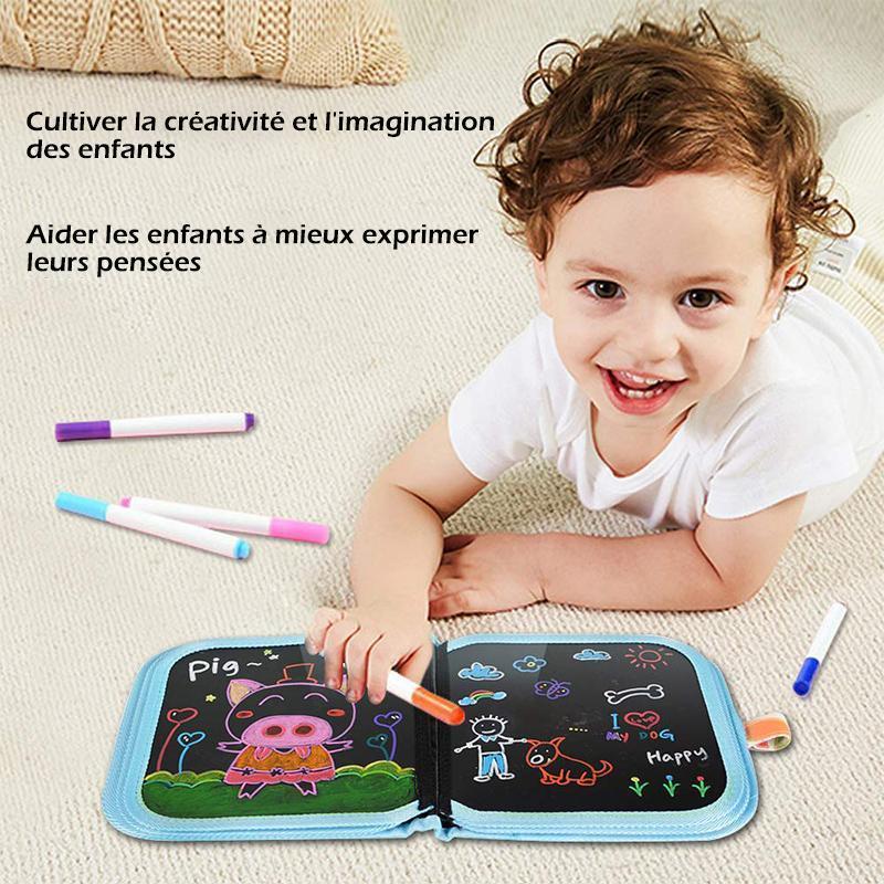 Tablette à dessin effaçable portable (12 stylos inclus)