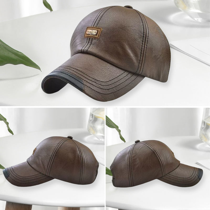 Nouvelle Casquette en Cuir Tendance