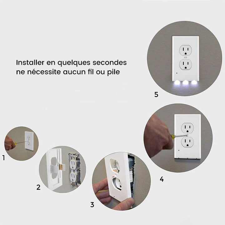 Plaque Murale Hirundo Outlet Avec Veilleuses LED