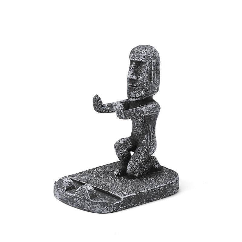 Porte-téléphone statue en pierre