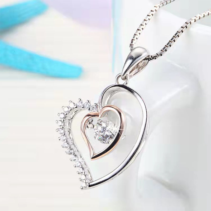 Gardez-moi dans votre coeur - Collier coeur de luxe