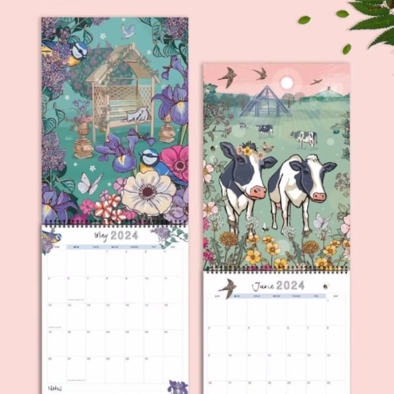 Calendrier mural des animaux 2024