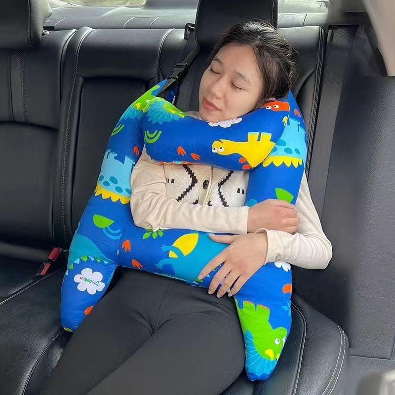 Support de tête de couchage pour voiture en forme de H