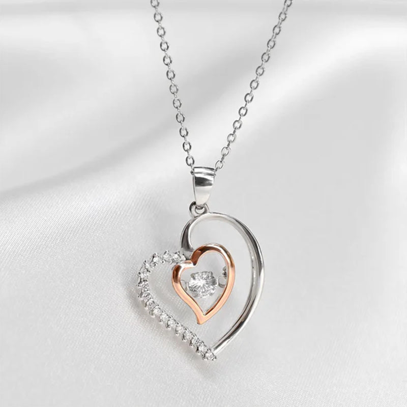 Gardez-moi dans votre coeur - Collier coeur de luxe