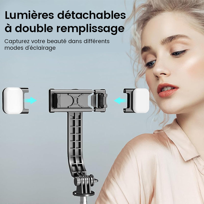 Trépied pliable pour perche à selfie