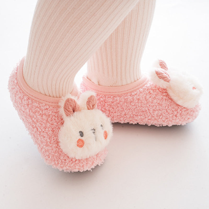 Chaussures chaussettes mignonnes en fourrure pour bébé
