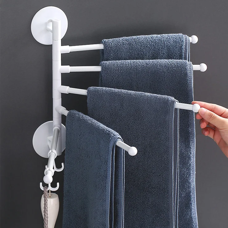 Porte-serviettes rotatif sans poinçonnage