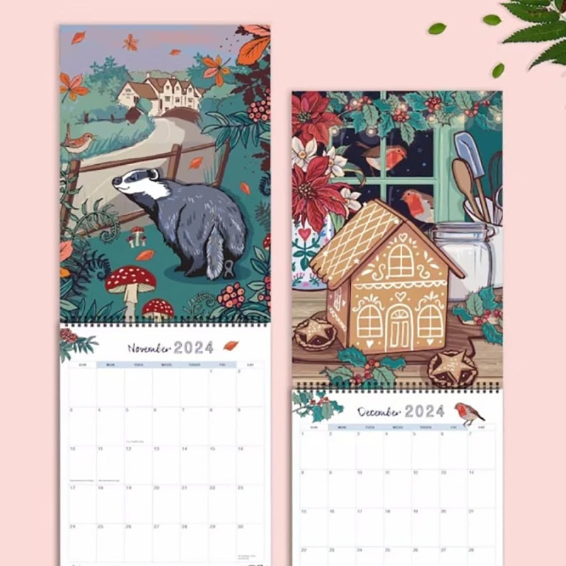 Calendrier mural des animaux 2024