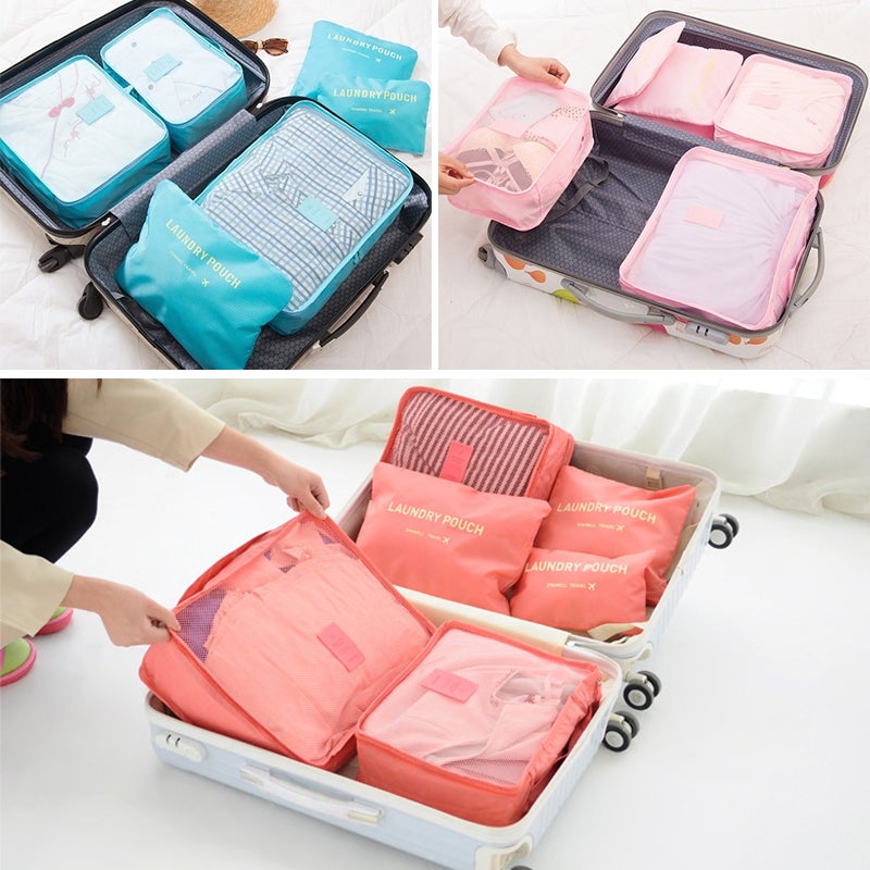 6 PCS Sacs d’Emballage de Bagages en Cube Rangement Voyage