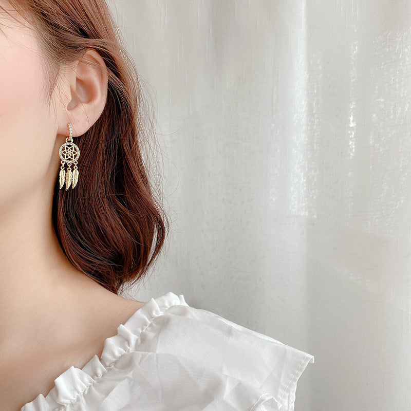 Boucles d'oreilles attrape-rêves tendance