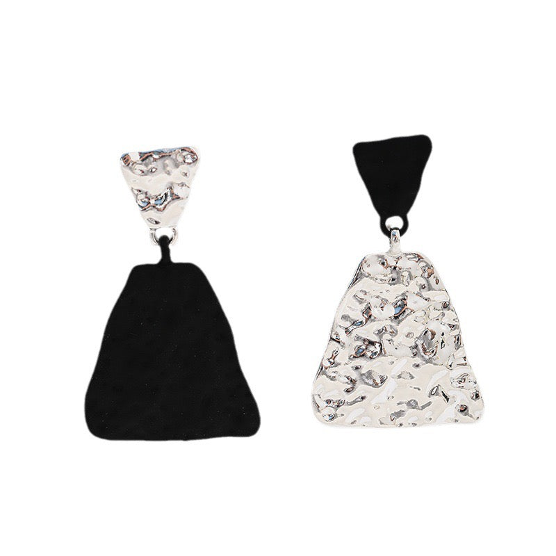 Boucles d'oreilles noir et blanc