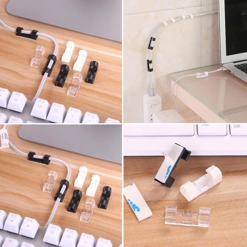 Auto-adhésif Fil/Câble Clips en Plastique (20 pièces/ensemble)