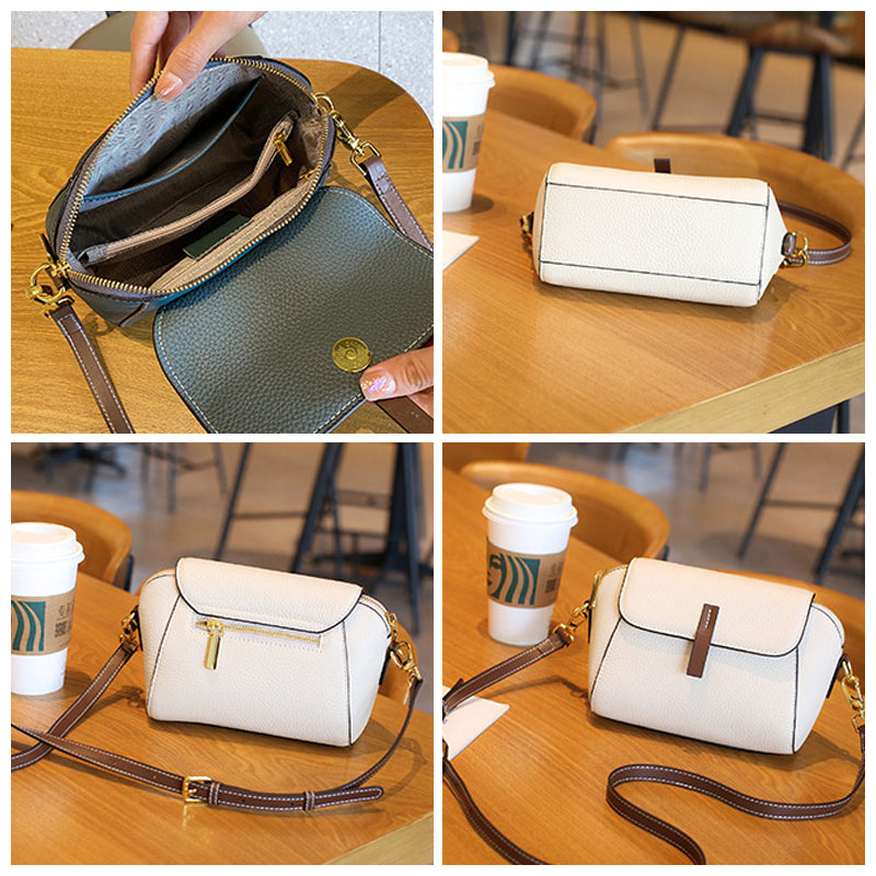 Sac à bandoulière en cuir souple de luxe léger