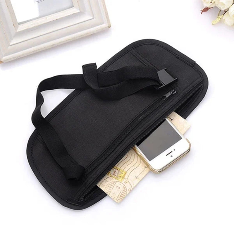 Sac banane sport ajustable avec poches zippées