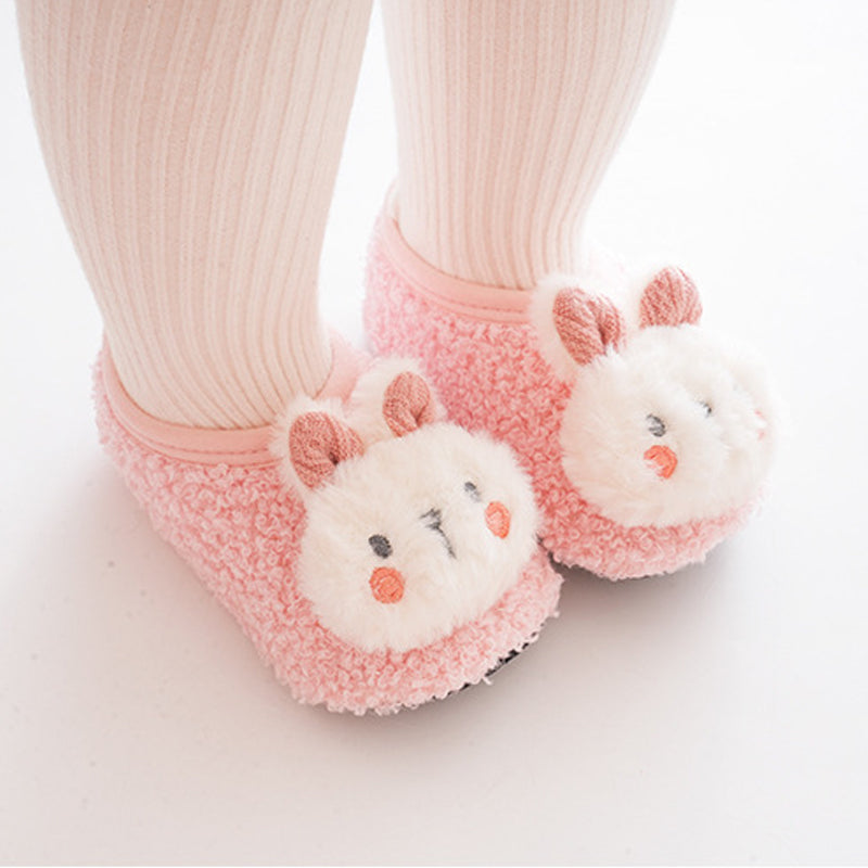 Chaussures chaussettes mignonnes en fourrure pour bébé