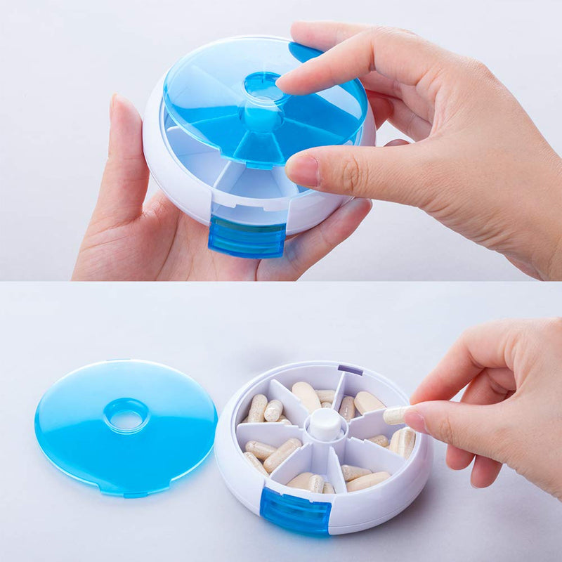 Pilulier Rond Portable Hebdomadaire