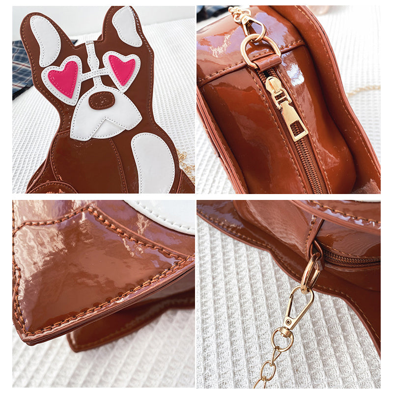 Sac à bandoulière pour chien aimant