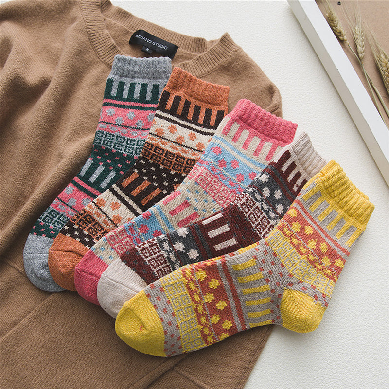 Chaussettes unisexes couleur bonbon (5 paires)