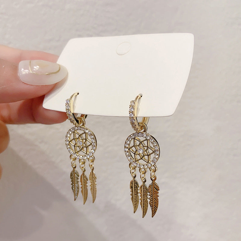 Boucles d'oreilles attrape-rêves tendance