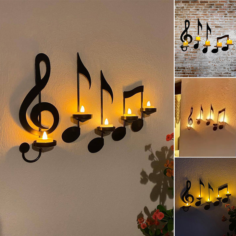 Applique Murale Note de Musique Noire