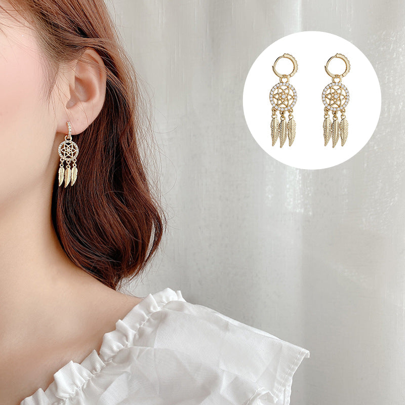 Boucles d'oreilles attrape-rêves tendance