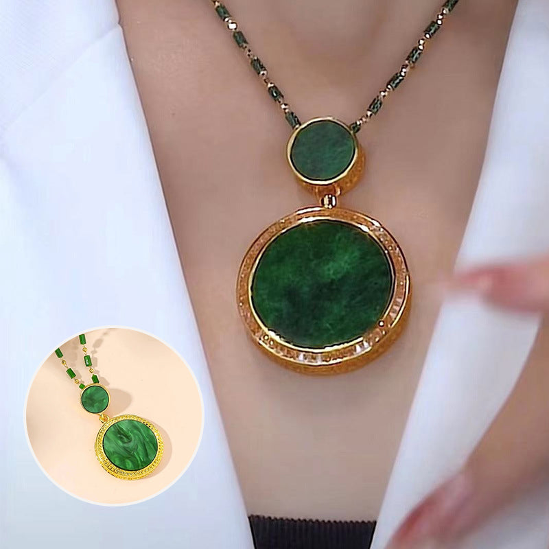 Collier en pierre d'agate disc naturelle