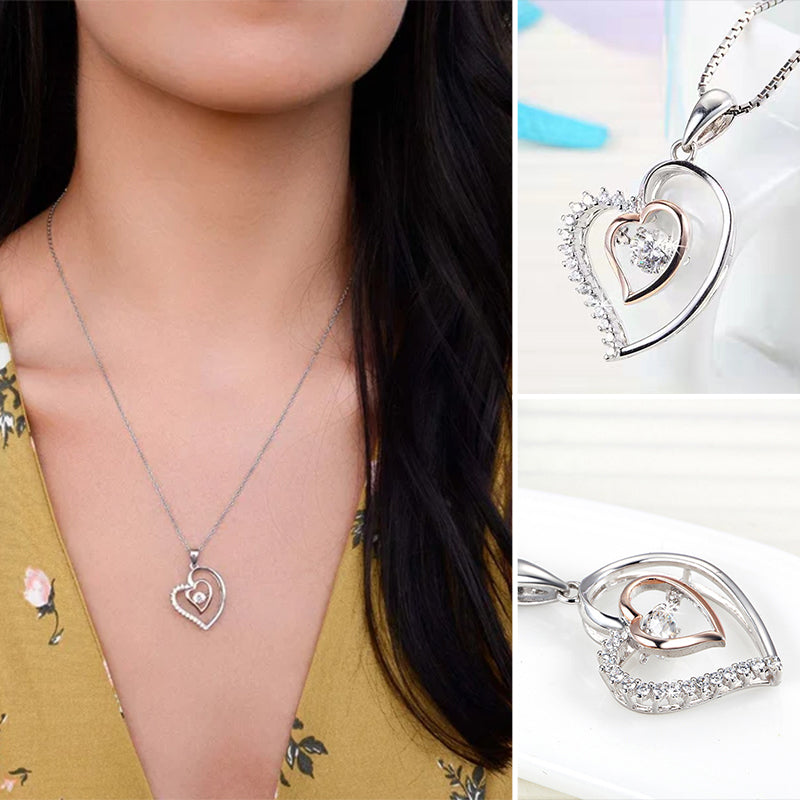 Gardez-moi dans votre coeur - Collier coeur de luxe