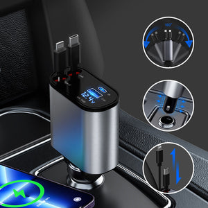 Chargeur de voiture rétractable
