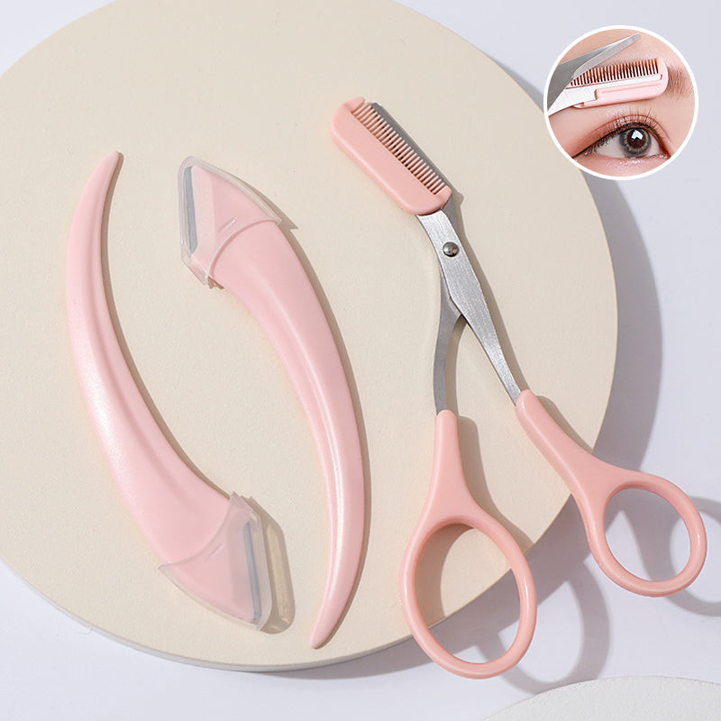 Ensemble de coupe-sourcils🌙Ciseaux à Sourcils Avec Peigne✂️