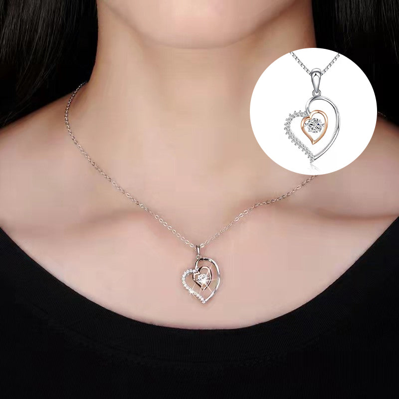 Gardez-moi dans votre coeur - Collier coeur de luxe