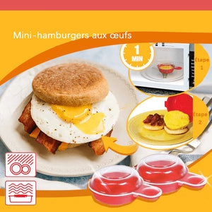 Mini Cuiseur à Hamburger aux œufs au Micro-ondes