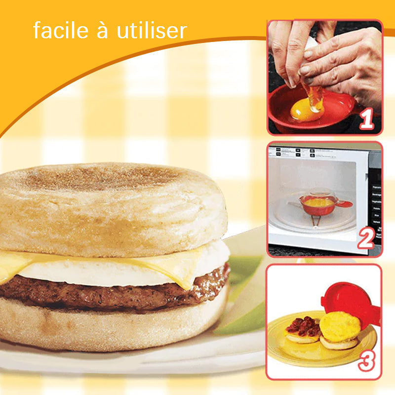 Mini Cuiseur à Hamburger aux œufs au Micro-ondes