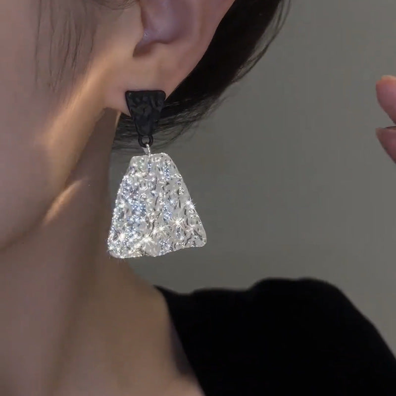 Boucles d'oreilles noir et blanc
