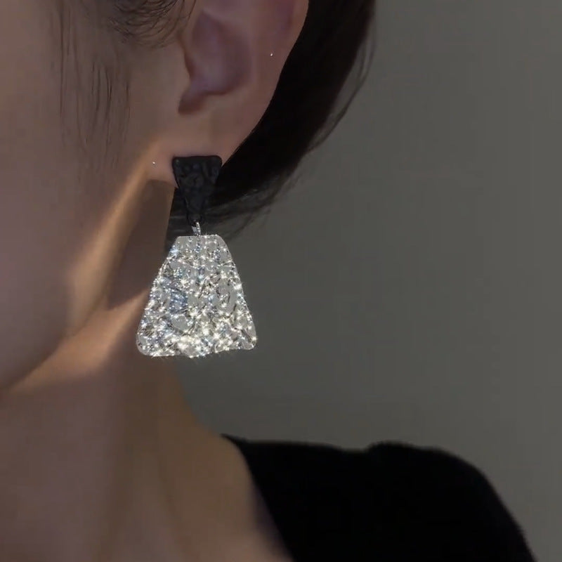 Boucles d'oreilles noir et blanc