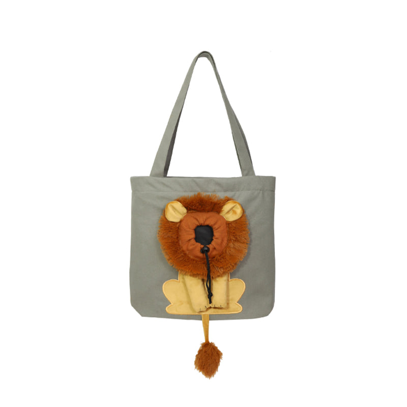 Sac en Canevas pour Transport de Chat en Forme de Lion