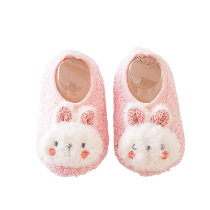 Chaussures chaussettes mignonnes en fourrure pour bébé