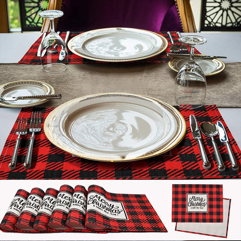 Sets de table Plaid de Noël