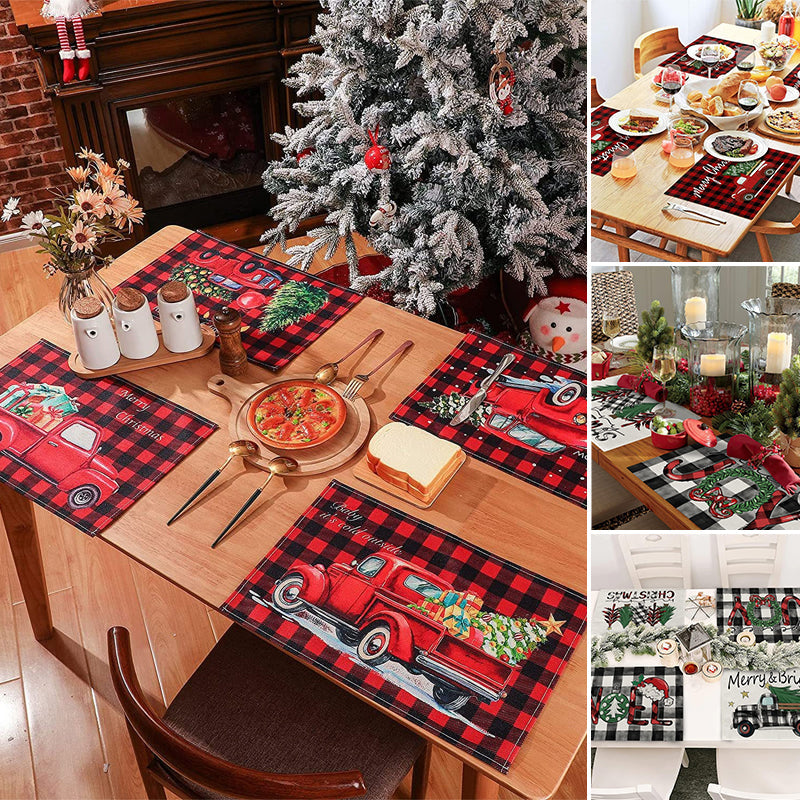 Sets de table Plaid de Noël