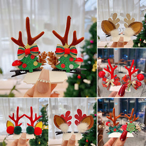 Pince à cheveux de Noël en bois de renne