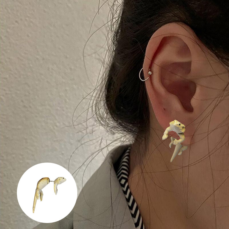 Boucles d'Oreilles Créatives Lézard