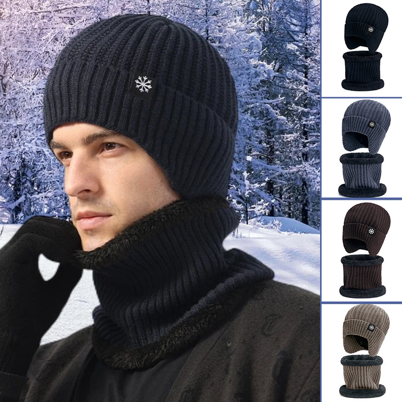 Ensemble de bonnets d'hiver et d'écharpes Bonnet chaud en tricot